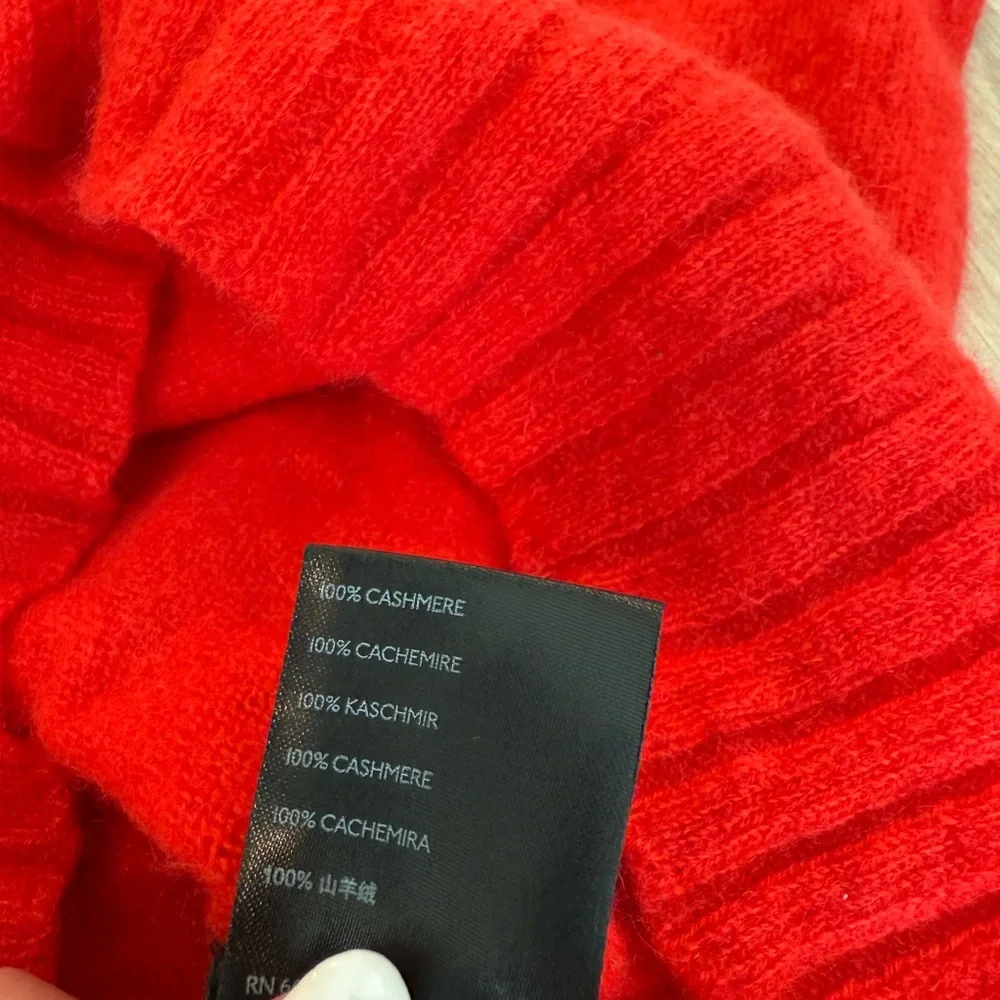 Red Anthropologie Cashmere Sweater